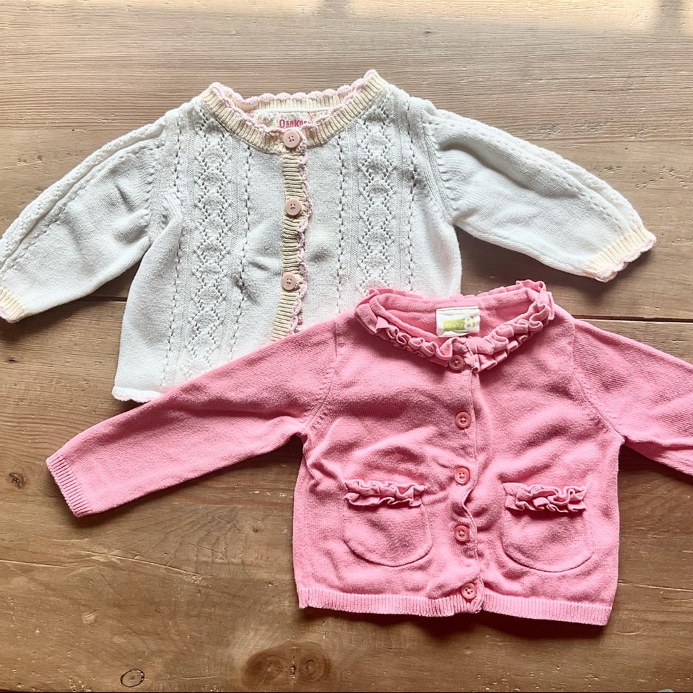 Oshkosh Crazy 8 baby cardigan bundle 6-12 months